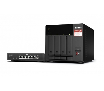 Nas Storage Qnap TS-473A-SW5T 4 bay 2.2 GHZ 4C/8T AMD 8GB - Qnap
