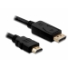 DisplayPort Cable - St -> HDMI St Black 1m - Delock