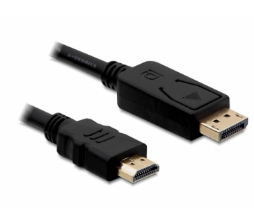 Câble Ecran DisplayPort Cable - St -> HDMI St Black 1m - Delock