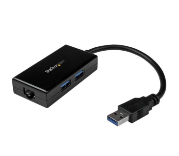 Câble USB USB 3.0 to Gigabit Network Adapter with Built-In 2-Port USB Hub - USB Ethernet Adapter w/Native Driver Support (Windows Mac Chrome OS) - USB network adapter with Realtek chip - Startech